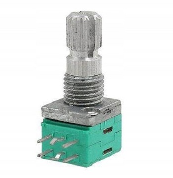 POTENCJOMETR LINIOWY JEDNOOBROTOWY 2x5k 6PIN STEREO RK097G