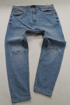 ZARA MAN, SPODNIE JEANS - W 36 / L 30 - DZIURY