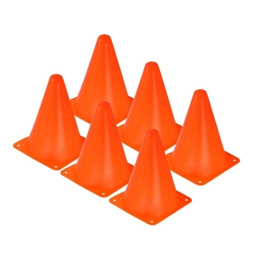 ZESTAW 6 STOŻKÓW TRENINGOWYCH PRZESZKODY DZIECI (18CM)