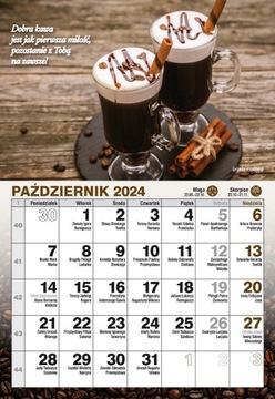Календарь на 2024 год настольный МЕСЯЦ офисный 20,5х14см КОФЕ