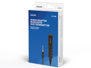 Передатчик Bluetooth аудиоресивер Разъем 3,5 мм SAVIO TR-11/B AUX МИКРОФОН