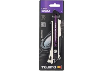TAJIMA DFC560 Nóż z 18 mm czarno-biały z płetwą