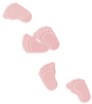 KONFETTI STÓPKI RÓŻOWE BABY SHOWER DZIEWCZYNKA 15G