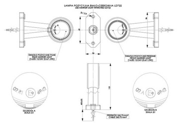 LAMPA OBRYSOWA PROSTA LED PRZYCZEPA LAWETA