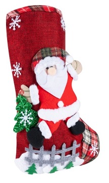 ДЕКОРАТИВНЫЙ РОЖДЕСТВЕНСКИЙ НОСОК ДЛЯ ПОДАРКОВ ДЛЯ КАМИНА Санты