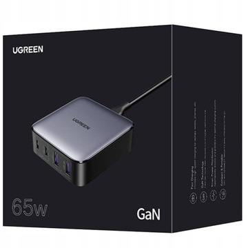 Сетевое зарядное устройство Ugreen, 65 Вт, 2x USB-C, 2x USB-A, QC PD AFC FCP SCP, быстрое