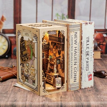 Miniaturowy domek Książka Zakątek Sklep z antykami CuteBee Sztuka Antyki Hi