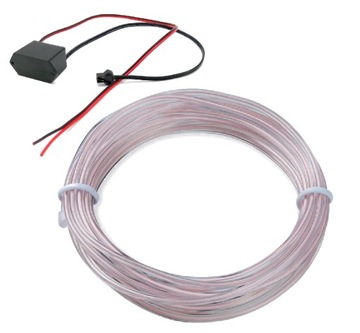 ŚWIATŁOWÓD 2M EL WIRE LED TAŚMA PASEK AMBIENT OŚWIETLENIE WNĘTRZA BIAŁY