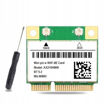 WiFi 6E AX210HMW Mini PCI-E karta Wifi 1/802 ax/Ac