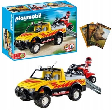 PLAYMOBIL 4228 PICK-UP Z QUADEM WIŚCIGOWYM