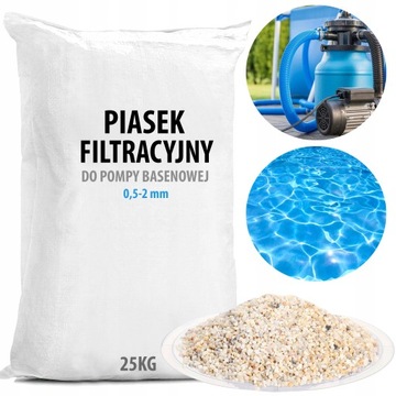 Piasek Filtracyjny do Pompy Basenu Gruby 25KG
