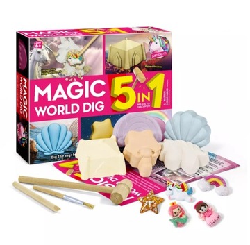 MAGICZNY ŚWIAT 5W1 WYKOPALISKO ZESTAW 5 SKARBÓW