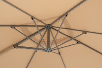 Parasol Ogrodowy 3m Rio Z Wysięgnikiem Szary