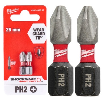 Bit udarowy Shockwave Phillips PH2 x 25 mm 2 szt