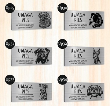 Дибонд табличка внимание собака Бигль 20х10 см с УФ ПРИНТОМ