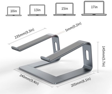 Алюминиевая подставка для ноутбука VAZIO MacBook AIR PRO, серая — «серый космос» (M5-G)
