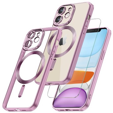 Etui do iPhone 11 MAGNETIC do MAGSAFE PRETTY CLEAR CASE SILIKONOWE + Szkło