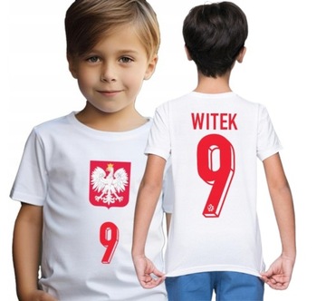 KOSZULKA KIBICA PERSONALIZOWANA REPREZENTACJA POLSKI TSHIRT EURO 2024 122cm