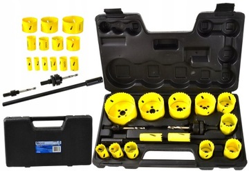 GEKO KOMPLET ZESTAW OTWORNIC BIMETAL DO METALU I DREWNA 17EL WALIZKA G39998