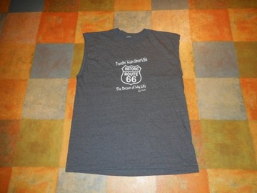 ROUTE 66 USA 4XL BEZRĘKAWNIL RETRO VINTAGE HARLEY MOTOCYKL JUNAK CHOPPER