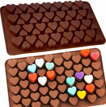 FOREMKA SILIKONOWA DO PRALINEK CZEKOLADEK MONOPORCJI FORMA SERCA SERCE