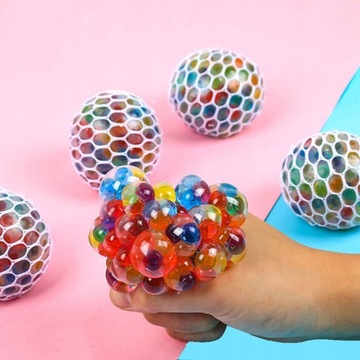 GNIOTEK WINOGRONO W SIATCE SENSORYCZNY BALL ZABAWKA PIŁKA ANTYSTRESOWA