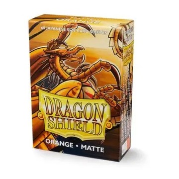 matowy pomarańczowy styl Rękawy do gry YGO mini, Dragon Shield
