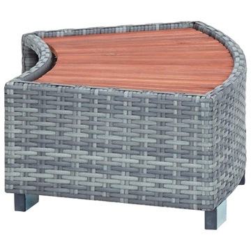 VidaXL Spa Step, Серый, 92 x 45 x 25 см, польский