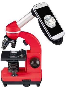 Красный микроскоп Bresser Biolux SEL 40x-1600x