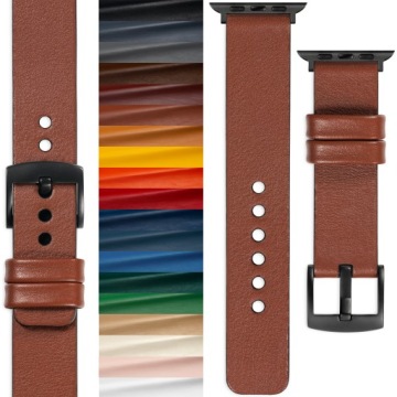 Prémiový řemínek pro Apple Watch 49/46/45/44/42/41/40/38 mm Kožený Movear