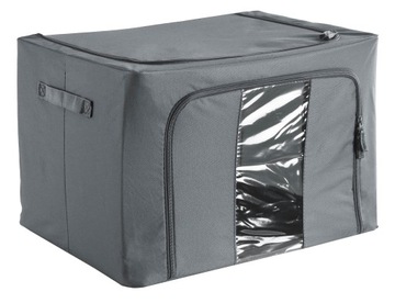 ЧЕХОЛ С РАМКОЙ-ОРГАНАЙЗЕРОМ ДЛЯ ПУХОВОГО БЕЛЬЯ СЕРЫЙ, ТВЕРДЫЙ