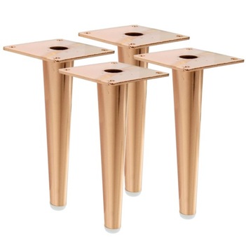 4 x Noga miedź stożek nogi 18 cm blachą montażową