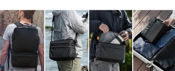 Большой рюкзак для фотосъемки K&F, дорожная сумка 2 в 1, складной для фотоаппарата и видеокамеры