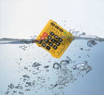 Водонепроницаемый ОФИСНЫЙ КАЛЬКУЛЯТОР CASIO WM-320MT-S, 12-значный дисплей, Wy