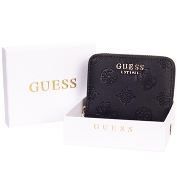 GUESS PORTFEL DAMSKI JENA SLG SMALL ZIP CZARNY