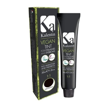 Farbka do brwi i rzęs wegańska Dark Brown - ciemny brąz Kalentin