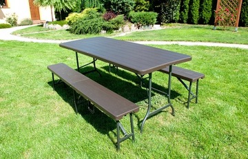 FOLDING TABLE 180 стол BOARD коричневый для кейтеринга