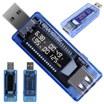 WOLTOMIERZ USB AMPEROMIERZ TESTER NAPIĘCIA WYŚWIETLACZ MIERNIK