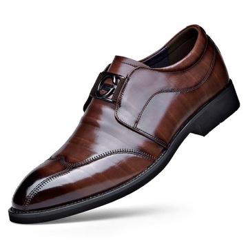 Eleganckie Buty Męskie skórane Wizytowe Półbuty