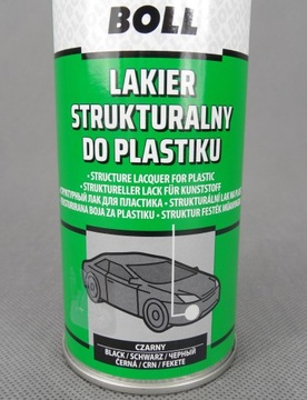 СТРУКТУРНАЯ КРАСКА ДЛЯ ПЛАСТИКА BOLL 400ML ЧЕРНАЯ СПРЕЙ / BOLL