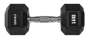 HMS Hantla Gumowana Sześciokątna HEX PRO Do Ćwiczeń Treningu Siłowego 14 kg