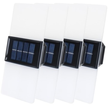4x Lampka Solarna Ozdobna Ogrodowa LED Kinkiet Oświetlenie Ściany Elewacji