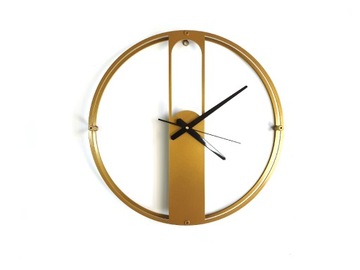 Zegar ścienny/stojący EVRA light, duży 46cm ZŁOTY