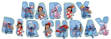 LILO & STITCH ANGEL BALONY TOPPERY OBRUS GIRLANDA URODZINY ZESTAW