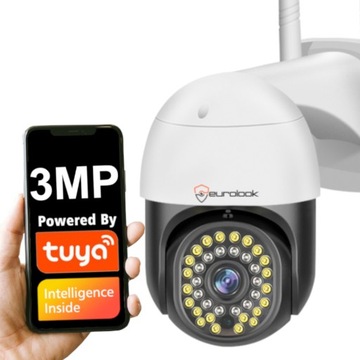 Zewnętrzna Kamera WiFi 3Mpx Powiadomienia ALARM HD