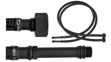Wąż do baterii komplet 2szt czarny 3/8xM10 80cm