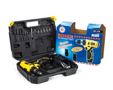 WIERTARKA WKRETARKA AKUMUALTOROWA 18V 2X BATERIA