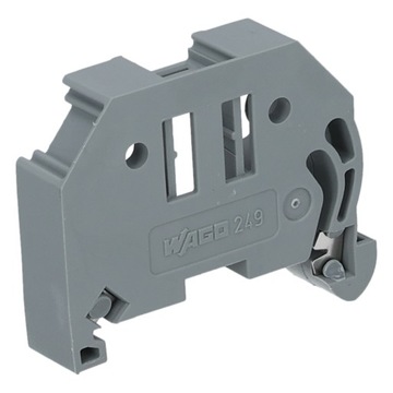 WAGO TOPJOBS BLOKADA KOŃCOWA BEZŚRUBOWA DO ZŁĄCZEK NA SZYNĘ DIN TH35 SZARA