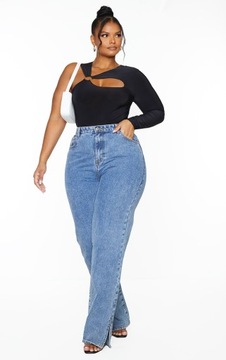 PRETTYLITTLETHING BODY CZARNE NA JEDNO RAMIĘ OZDOBA RXXL D598103