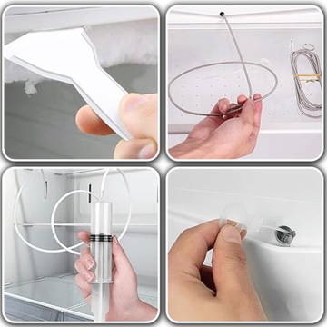 УНИВЕРСАЛЬНЫЙ НАБОР ДЛЯ ОЧИСТКИ СЛИВОВ ХОЛОДИЛЬНИКА БОЛЬШОЙ ШПРИЦ 5 В 1